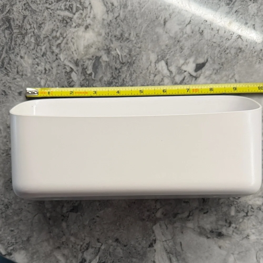Magnetic organizer, white, can be used as a refrigerator planter for small plant